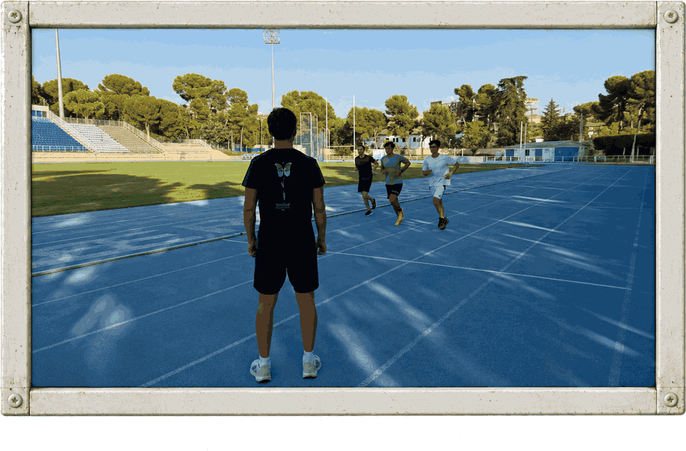 Corriendo en la pista